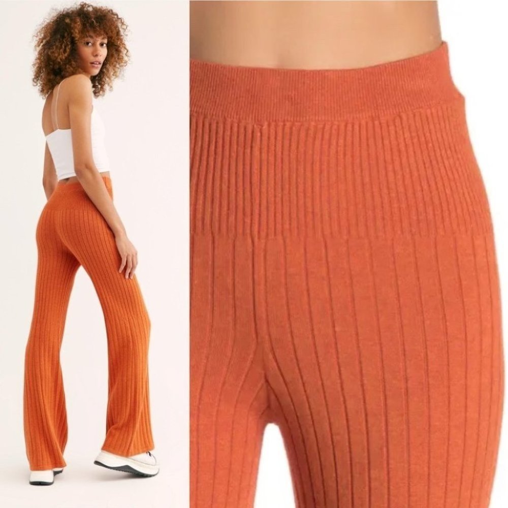 Free People Keep It Real Flare Pant Sunset Heather